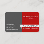 Bannière et logo cartes de visite rouges professio (Dos)