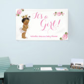 Bannière Ethnic Princess Baby shower rose Floral (Salon professionnel)