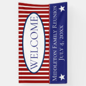 Bannière étoilée blanche et bleue rouge (Vertical)