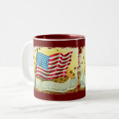 Bannière étoilée Drapeau américain café Mug (Devant gauche)