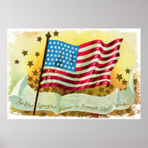 Bannière étoilée Impression sur toile de drapeau a