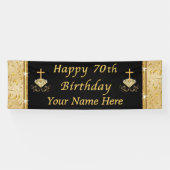 Bannière étonnante de 70e anniversaire CHRISTIAN H (Horizontal)