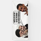 Bannière extérieure 2,5' x 6' d'OBAMA POUR UN ACCO (Vertical)