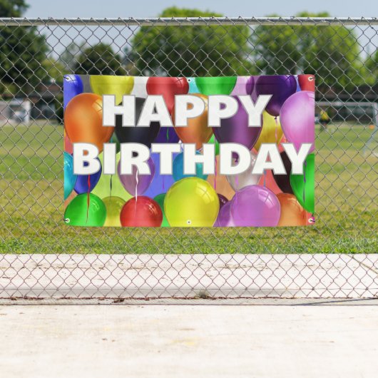 Bannière extérieure d'anniversaire (En situation)