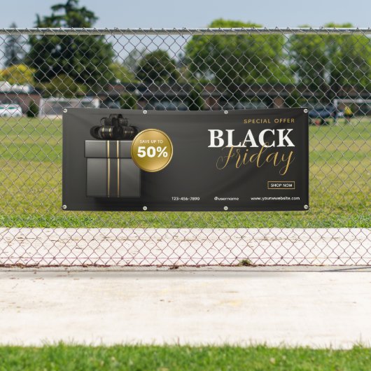 Bannière extérieure de vente de vendredi noir mode (En situation)