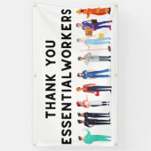 Bannière extérieure des travailleurs Mercis essent (Vertical)