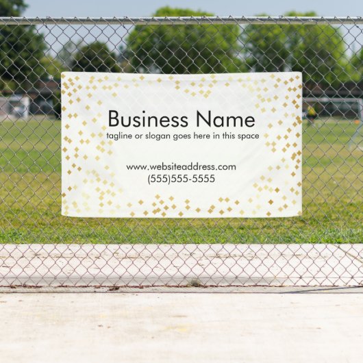 Bannière extérieure d'or - bannière d'exposition (En situation)