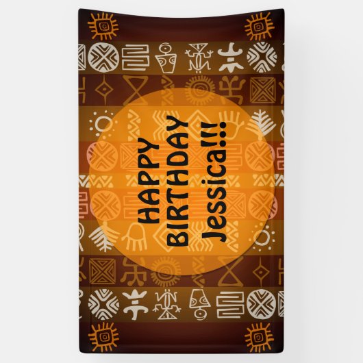 Bannière extérieure faite sur commande ethnique de (Vertical)