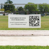 Bannière extérieure grise de QR Code Affaires à sc (En situation)