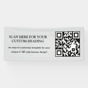 Bannière extérieure grise de QR Code Affaires à sc