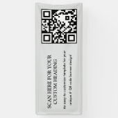 Bannière extérieure grise de QR Code Affaires à sc (Vertical)