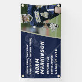 Bannière extérieure haute crosse bleu et or (Verticale)