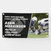 Bannière extérieure noire et blanche senior de foo (Horizontal)