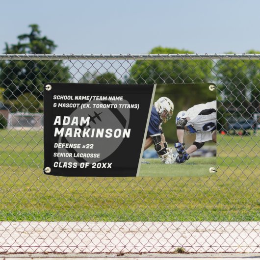 Bannière extérieure noire et blanche senior de foo (Insitu)