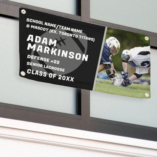 Bannière extérieure noire et blanche senior de foo (Bâtiment extérieur)