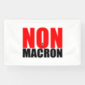Bannière extérieure NON à MACRON (Horizontal)