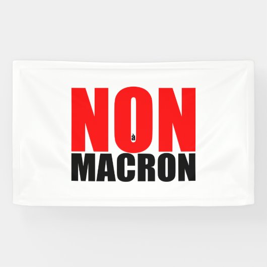 Bannière extérieure NON à MACRON (Horizontal)