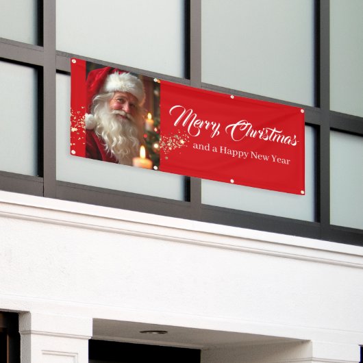 Bannière extérieure Père Noël Joyeux Noël (Bâtiment extérieur)