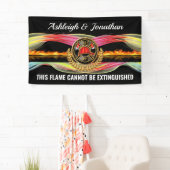 Bannière Faire-part de mariage pompier (En situation)