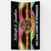 Bannière Faire-part de mariage pompier (Vertical)