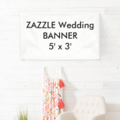 Bannière faite sur commande 5' de mariage x 3' (En situation)