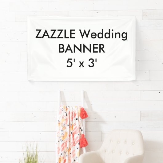 Bannière faite sur commande 5' de mariage x 3' (En situation)