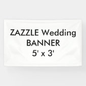 Bannière faite sur commande 5' de mariage x 3' (Horizontal)