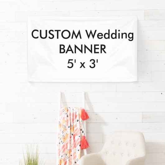 Bannière faite sur commande 5' x 3' (En situation)