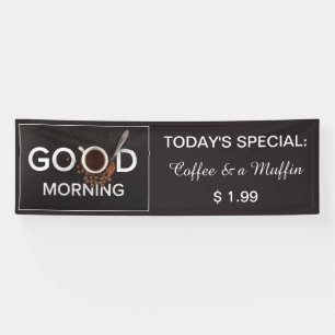 Bannière faite sur commande de café-restaurant d