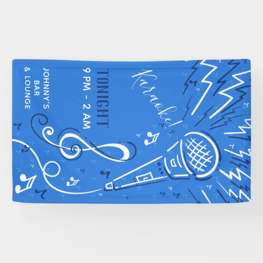 Bannière faite sur commande de microphone de (Horizontal)