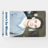 Bannière faite sur commande de Mitzvah de barre de (Horizontal)