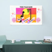 Bannière faite sur commande de net-ball de nom (Salon professionnel)