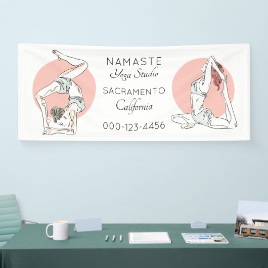 Bannière faite sur commande de studio de yoga des (Salon professionnel)