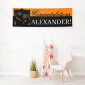 Bannière faite sur commande d'or d'obtention du (En situation)