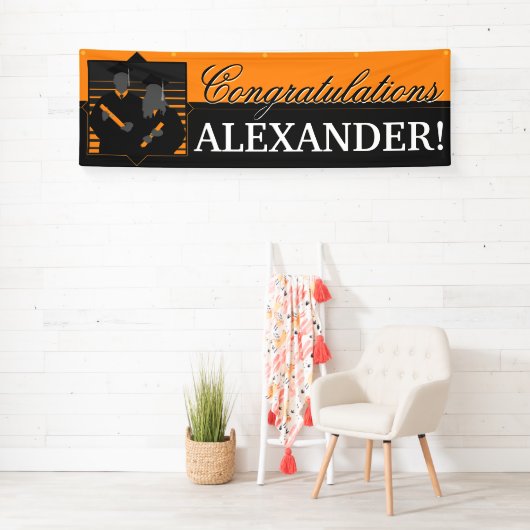 Bannière faite sur commande d'or d'obtention du (En situation)