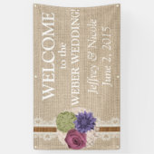 Bannière faite sur commande rustique de mariage de (Vertical)