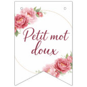 Bannière fanion florale pivoine – Décoration douce (Deuxième drapeau)
