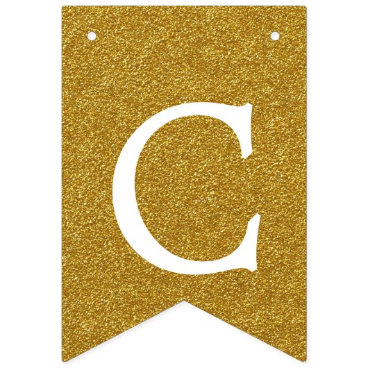 Bannière Félicitations Black et Faux Gold (Premier drapeau)