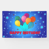 Bannière festive HEUREUSE D'ANNIVERSAIRE (Horizontal)