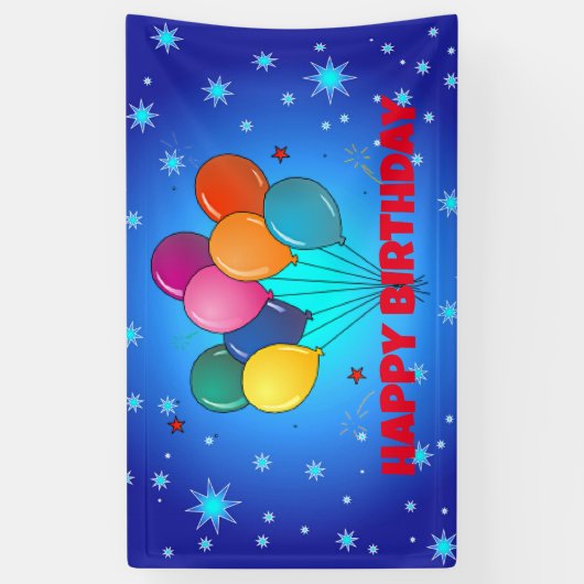 Bannière festive HEUREUSE D'ANNIVERSAIRE (Vertical)