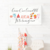 Bannière fête d'anniversaire du carnaval (En situation)