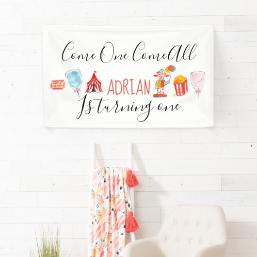 Bannière fête d'anniversaire du carnaval (En situation)