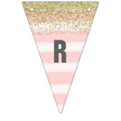 Bannière Fête des mariées or et rose (Troisième drapeau)