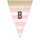 Bannière Fête des mariées or et rose (Deuxième drapeau)