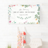 Bannière fleur sauvage Fête des mariées de bienven (En situation)