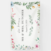 Bannière fleur sauvage Fête des mariées de bienven (Vertical)