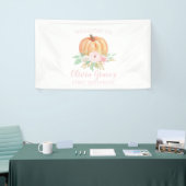 Bannière fleurie rose pour le premier anniversaire (Salon professionnel)