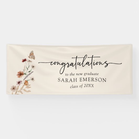 Bannière Floral Graduation (Horizontal)