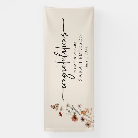 Bannière Floral Graduation (Verticale)