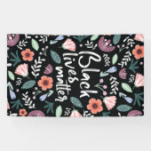 Bannière florale Black Lives Matt (Horizontal)